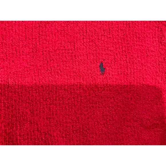 Polo Ralph Lauren Red Cotton Wool Blend Crewneck Sweater Mens XL Pony Logo